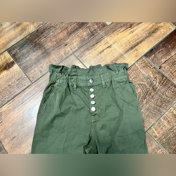 Veronica Beard Jeans Tedi Tapered High Rise Dark Olive Forest New Army Green - Picture 7 of 11